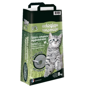 Litière agglomérante fresh cat à l'argile verte - 8 Kg