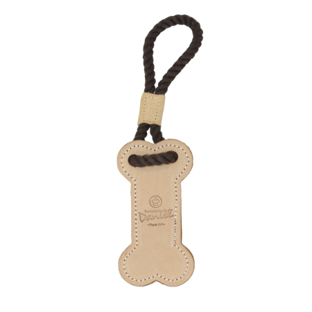 Jouet en cuir en forme d'os