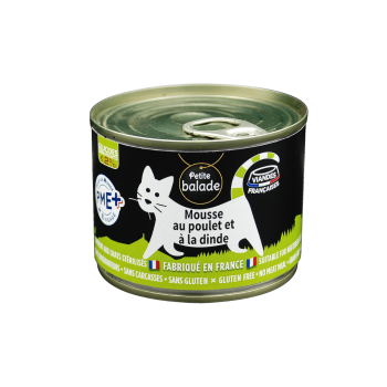 Mousse au poulet et à la dinde 200g - Humide "Petite balade"