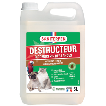 Saniterpen Destructeur d'odeurs pin des landes - 5L