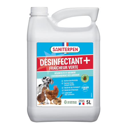 Saniterpen Désinfectant Plus fraicheur verte - 5L