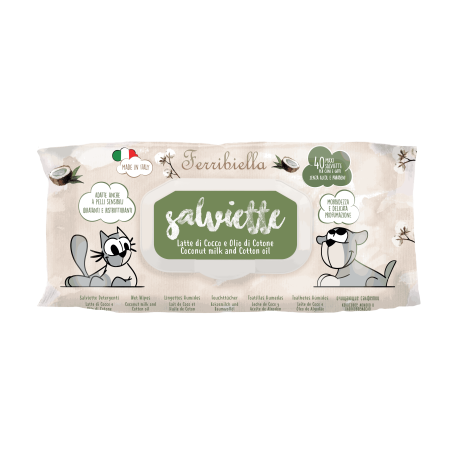 Lingettes nettoyantes coco & coton – 40 lingettes