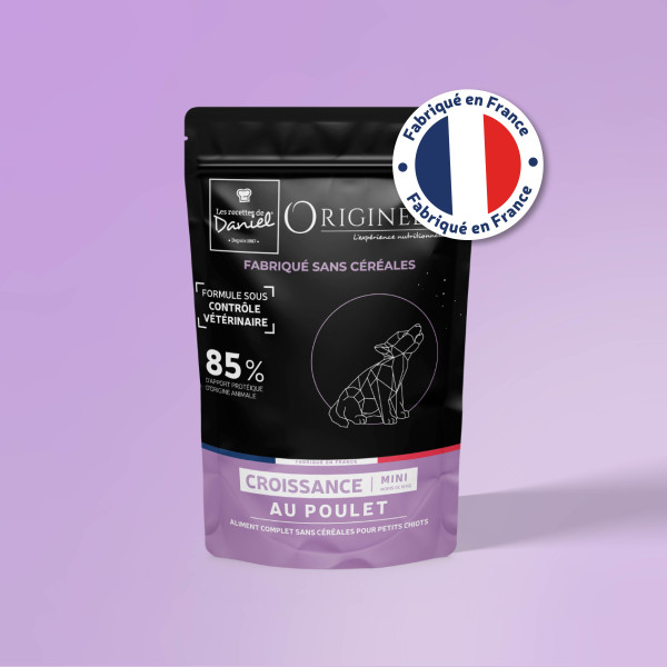 Croquettes Originelle mini croissance poulet sans céréales - 400g