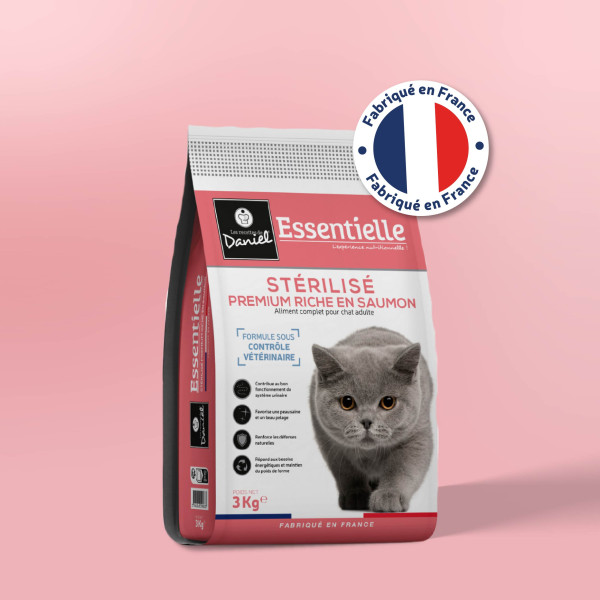 Croquettes Essentielle chat stérilisé saumon - 3 kg