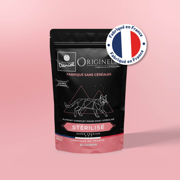 Croquettes Originelle chat stérilisé saumon sans céréales - 400g