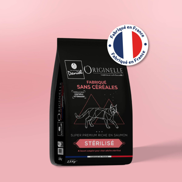 Croquettes Originelle chat stérilisé saumon sans céréales - 2,5 kg