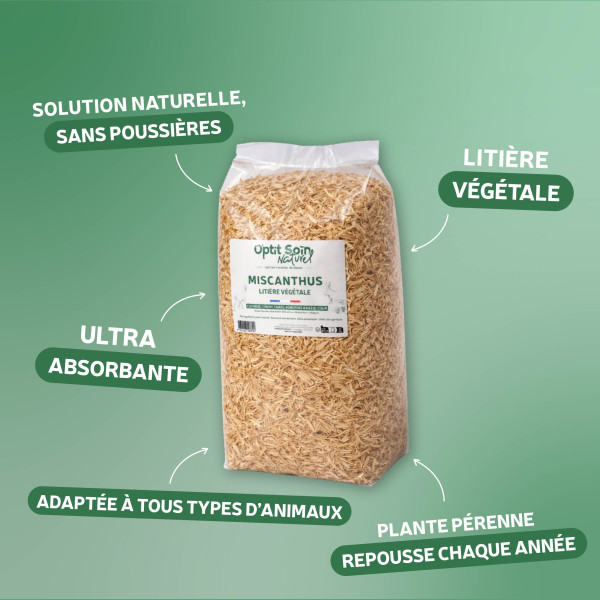Litière de miscanthus : propriétés
