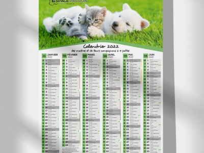 Le calendrier des maîtres et de leurs compagnons à 4 pattes